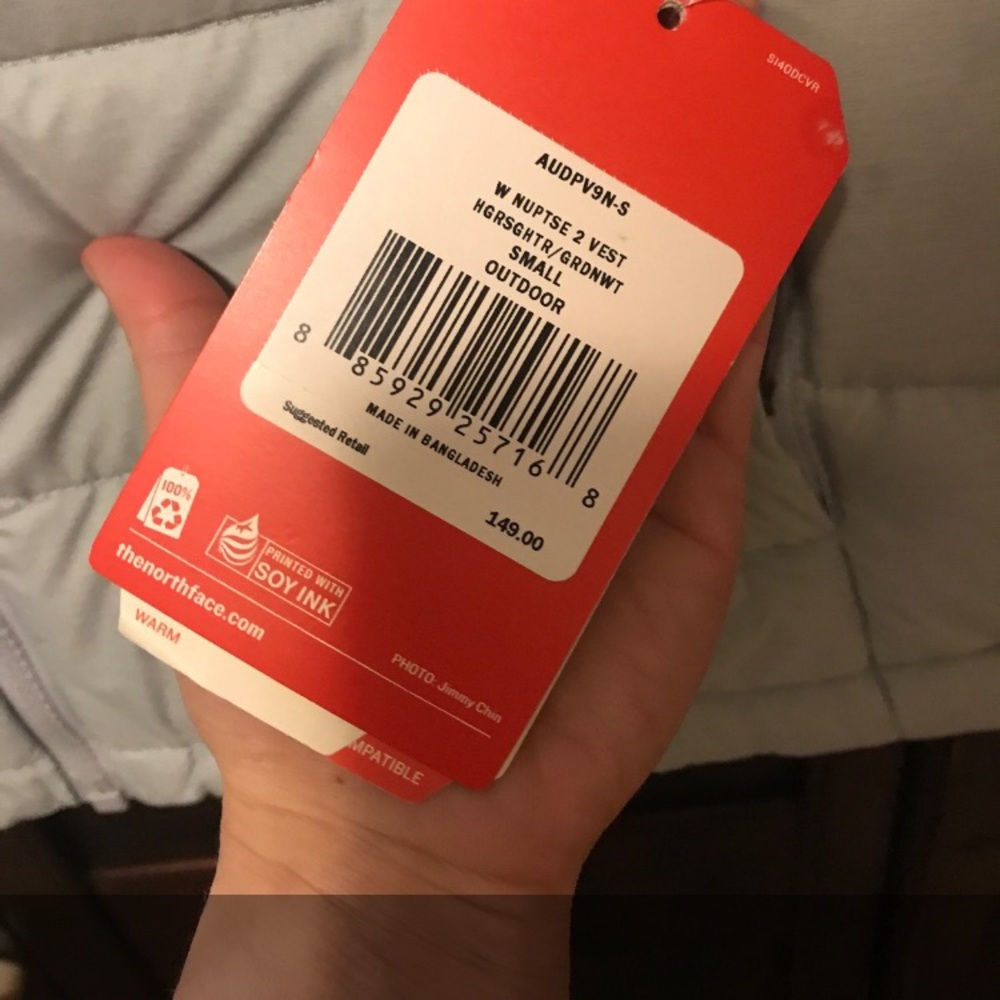 North face vest Tags Small